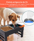Ciotole Regolabili Perfette per Tutti i Cani - da 8,7 a 28,8 cm di Altezza