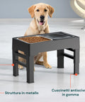 Ciotole Regolabili Perfette per Tutti i Cani - da 8,7 a 28,8 cm di Altezza