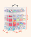 Organizer in Plastica a 5 Livelli con Maniglia e Scomparti Rimovibili