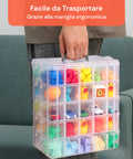 Organizer in Plastica a 5 Livelli con Maniglia e Scomparti Rimovibili