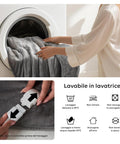 Coperta Termica Matrimoniale Fluffy per Letto e Divano in Flanella con Timer 9H