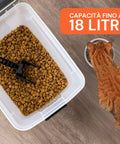 Dispenser Cibo per Cani e Gatti – 18L con Chiusura Ermetica