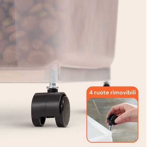 Dispenser Cibo per Cani e Gatti – 18L con Chiusura Ermetica