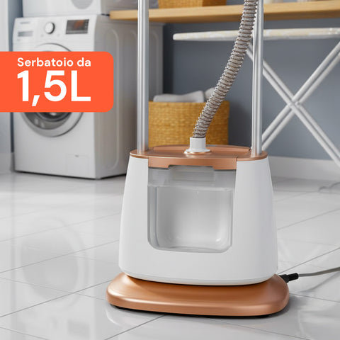 Ferro da Stiro a Vapore Verticale 1580W con Accessori e Serbatoio 1500ml
