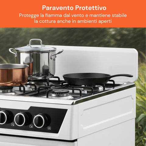Cuisinière à Gaz 4 Feux avec Compartiment Bouteille de Gaz – Pour Intérieur et Extérieur