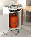 Cucina a Gas 4 Fuochi con Vano Portabombola – Per Interni ed Esterni
