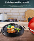 Forno Pizza Elettrico Con Termostato E Timer 1200w
