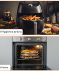 Griglia Airfryer 3 Livelli Rotonda e Rettangolare in Acciaio Lavabile