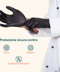 Guanti Nitrile Neri Senza Polvere – Set 100/1000 Pz Taglia M/L