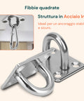 Kit Carrucola in Acciaio Inox con Fune 20 m – Resistente e Completo di Accessori