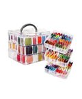 Set Ricamo Completo con 3 Livelli, 150 Fili, Aghi e Organizer in Plastica