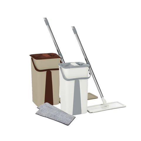 Lavapavimenti Mopo Wash 8L con Bastone Snodabile e Secchio Diviso e 2 Panni
