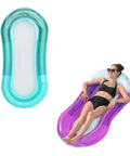 Poltrona Aqua Lounge Gonfiabile 160x84cm con Poggiatesta e Rete Sospesa