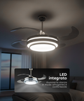 Ventilatore Da Soffitto 4 Pale A Scomparsa Con Luce E Telecomando 35w