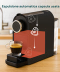 Macchina caffè perfetta per spazi ridotti con dimensioni compatte, ideale per cucina moderna con design salvaspazio elegante