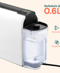 Macchina caffè con serbatoio 0,6L rimovibile e trasparente, facile da riempire e pulire per utilizzo domestico quotidiano pratico