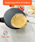 Padella Crepes Elettrica 700w con Rivestimento Antiaderente Facile Pulizia