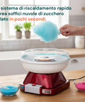 Macchina Zucchero Filato 500W Fatto in Casa – Include Cucchiaio Dosatore