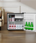 Mini frigo compatto in ambiente domestico, silenzioso da 12kg, perfetto per ufficio, camera e piccoli appartamenti