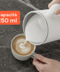 Montalatte Elettrico in Acciaio Inox con Interno Antiaderente e 4 Programmi