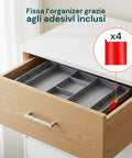 Organizer Cassetti 3 Livelli – Contenitore Modulabile Grigio Salvaspazio