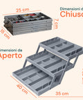 Organizer Cassetti 3 Livelli – Contenitore Modulabile Grigio Salvaspazio