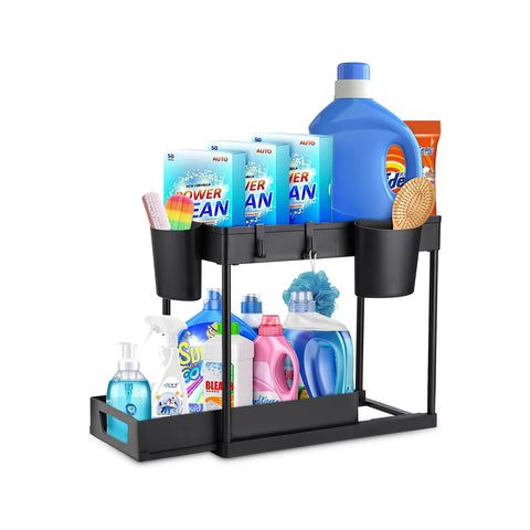 Organiseur multifonction 40x21,5x37cm avec étagères et accessoires inclus