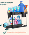 Organizer Multiuso 40x21,5x37cm con Ripiani e Accessori Inclusi