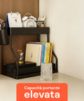 Organizer Estraibile Salvaspazio con Cestello e Ganci per Bagno o Cucina