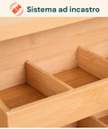 Organizer Multiuso in Legno di Bambù – 9 Scomparti con Design Stabile