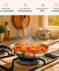 Padella Svasata Alta in Alluminio con Manico Inox – Vari Formati
