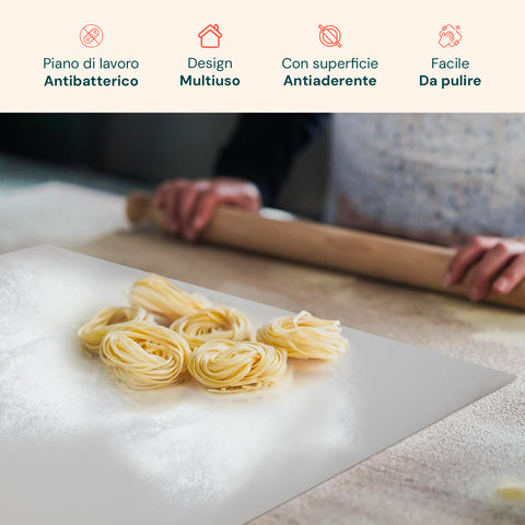 Spianatoia per Impasto in Acciaio Inox 304 Satinato con Piegatura 2 cm
