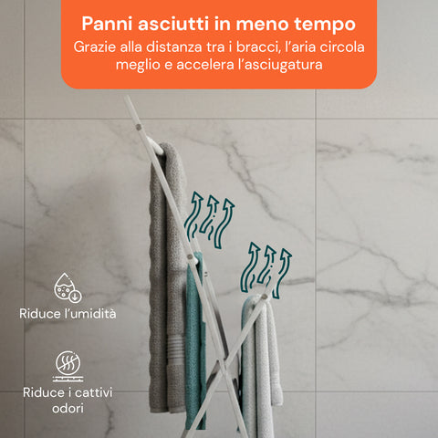 Piantana Porta Asciugamani Viva Bianco
