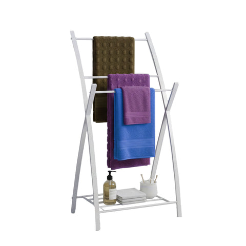 Porte-serviettes sur pied Viva Blanc