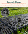 Set 50 Piastrelle a Incastro – Antiscivolo e Drenanti 29,5x29,5 cm