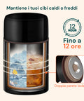 Thermos Portavivande in Acciaio con Cucchiaio e Borsa Inclusi