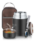Thermos Portavivande in Acciaio con Cucchiaio e Borsa Inclusi