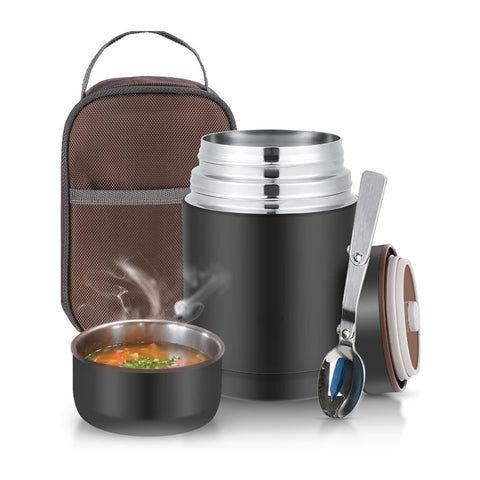 Thermos Alimentaire en Acier avec Cuillère et Sac Inclus