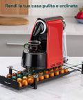 Dispenser Capsule Vetro e Metallo per Caffè Nespresso da 40 Posti Design Moderno