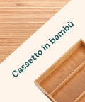 Cassetto Porta Cialde e Capsule in Bambù con Ripiano in Vetro Vari Sfondi