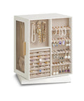 Organizer Gioielli Rotante a 360° con Cassetti, Ganci e Rivestimento in Velluto