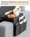 Organizer da Divano con Scomparto Rigido – Porta Telecomandi e Accessori