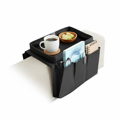 Organisateur de canapé avec compartiment rigide – Range télécommandes et accessoires