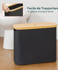 Contenitore Portarotoli con Coperchio in Bambù – Design Elegante e Pratico