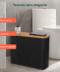 Contenitore Portarotoli con Coperchio in Bambù – Design Elegante e Pratico