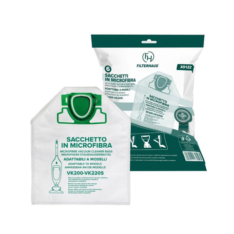 Sacs compatibles VK200 en microfibres – 6 pièces adaptables Vorwerk