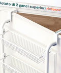 Organizer Verticale Pensile Multiuso da Porta a 6 Ripiani per Bagno o Cucina