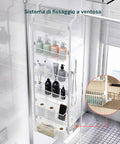 Organizer Verticale Pensile Multiuso da Porta a 6 Ripiani per Bagno o Cucina
