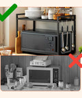 Scaffale Regolabile da Cucina in Metallo con 6 Ganci