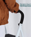 Scaletta Acciaio Nero Bianco 3-4 Gradini Portata 150kg per Casa e Garage